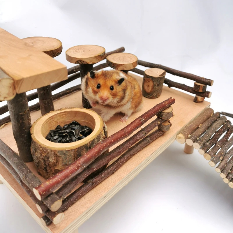 Pet Supplies Is Food - Wooden Bowl for Small Pet Hamster,