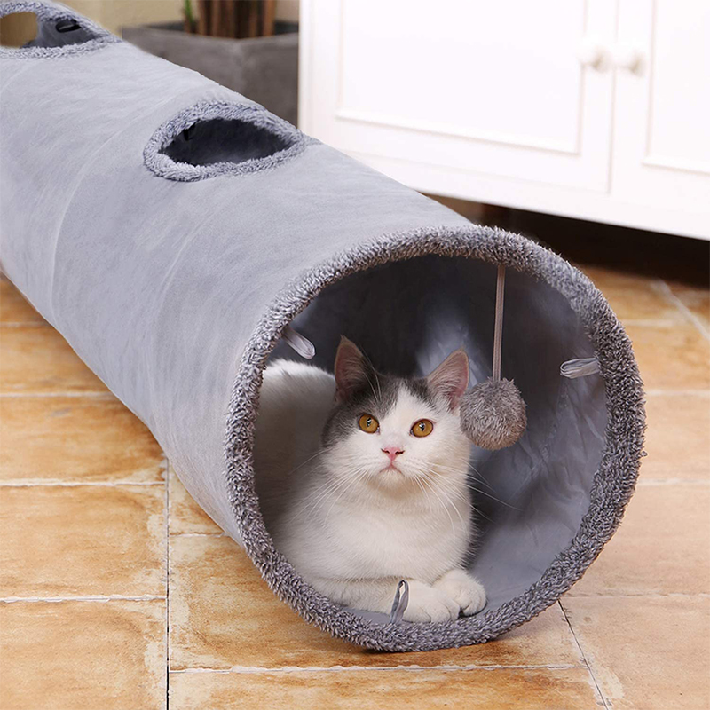 Cat Tunnel Toy - Collapsible Cat Tunnel Kitten Play Tube
