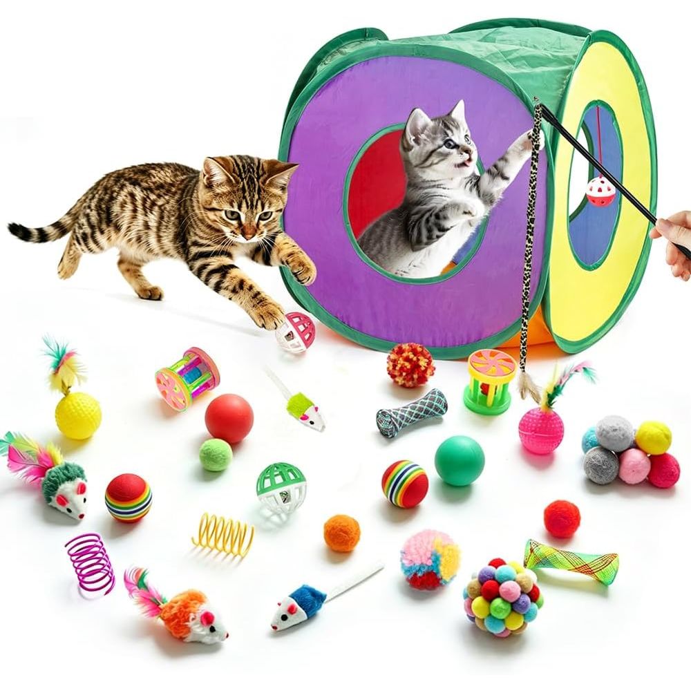 Cat Tunnel Toy - 33 Pack Cat Toys or Indoor