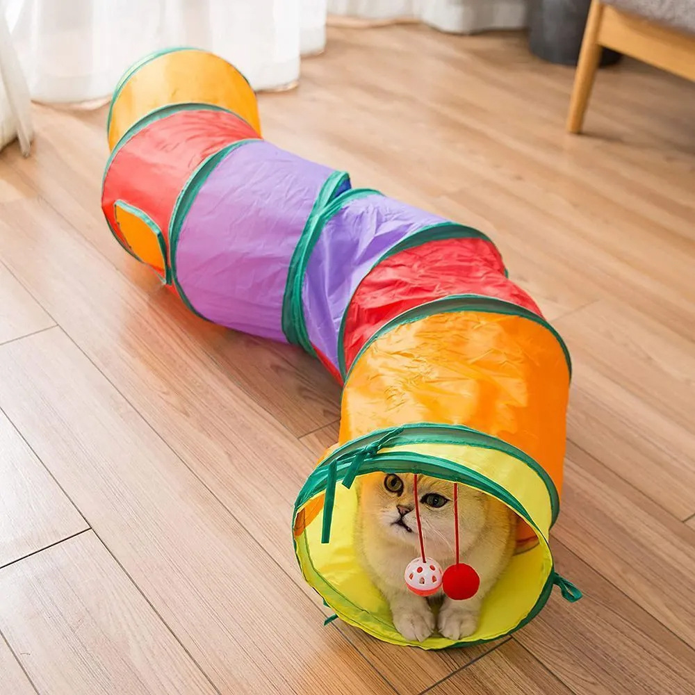 Cat Tunnel Toy - Foldable Cat Tunnel Pet Supplies Indoor