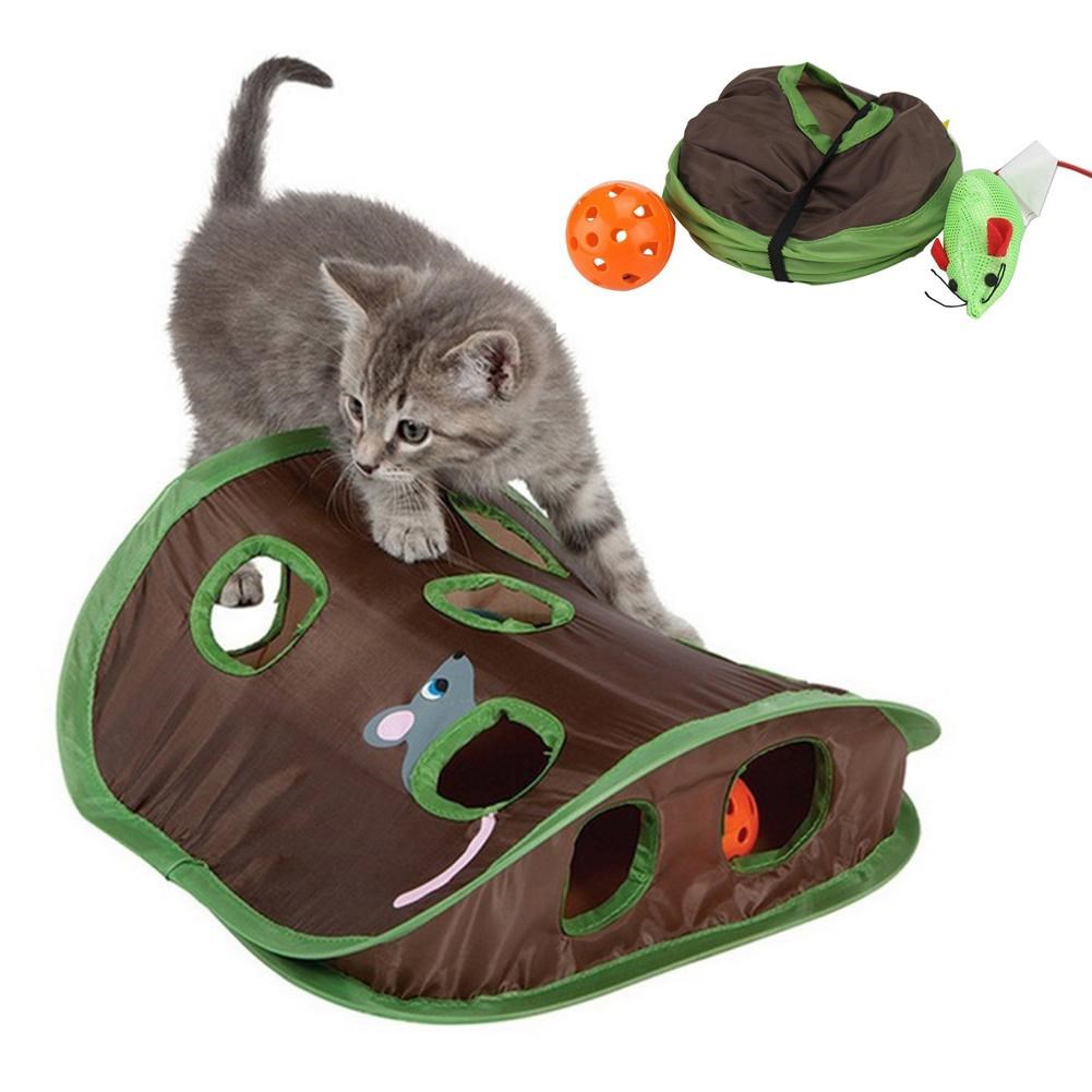 Cat Tunnel Toy - Cute Pet Cat Interactive Hide Seek