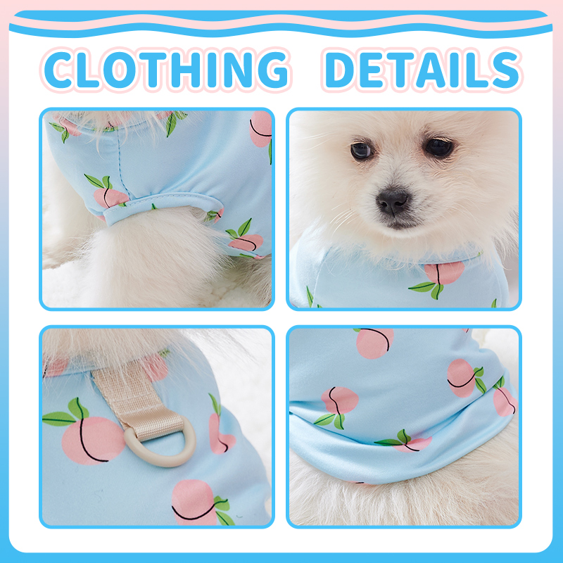 Pink Peach Pattern Vest for Pe - Pet Supplies York 评论和价格