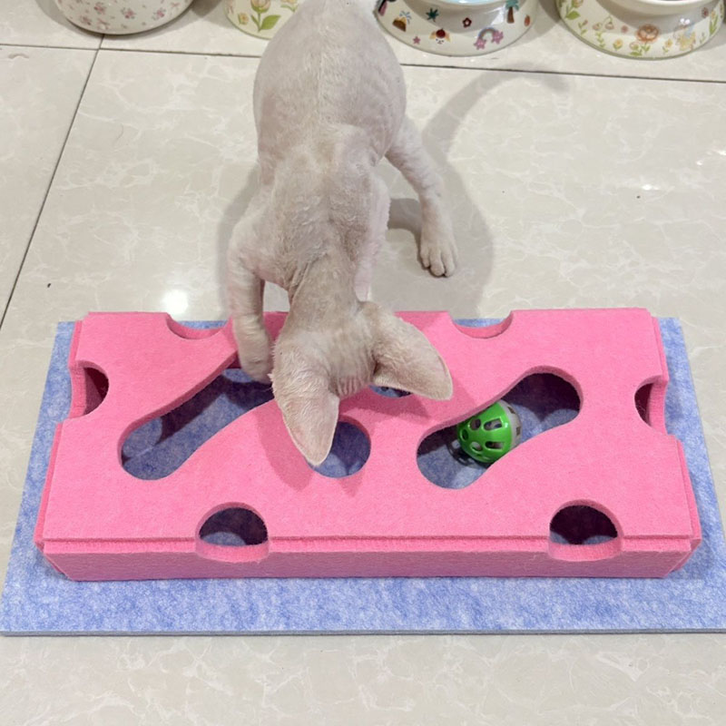 New Cat Puzzle Toys Felt Toy B - Cat Tunnel Toy 评论和价格