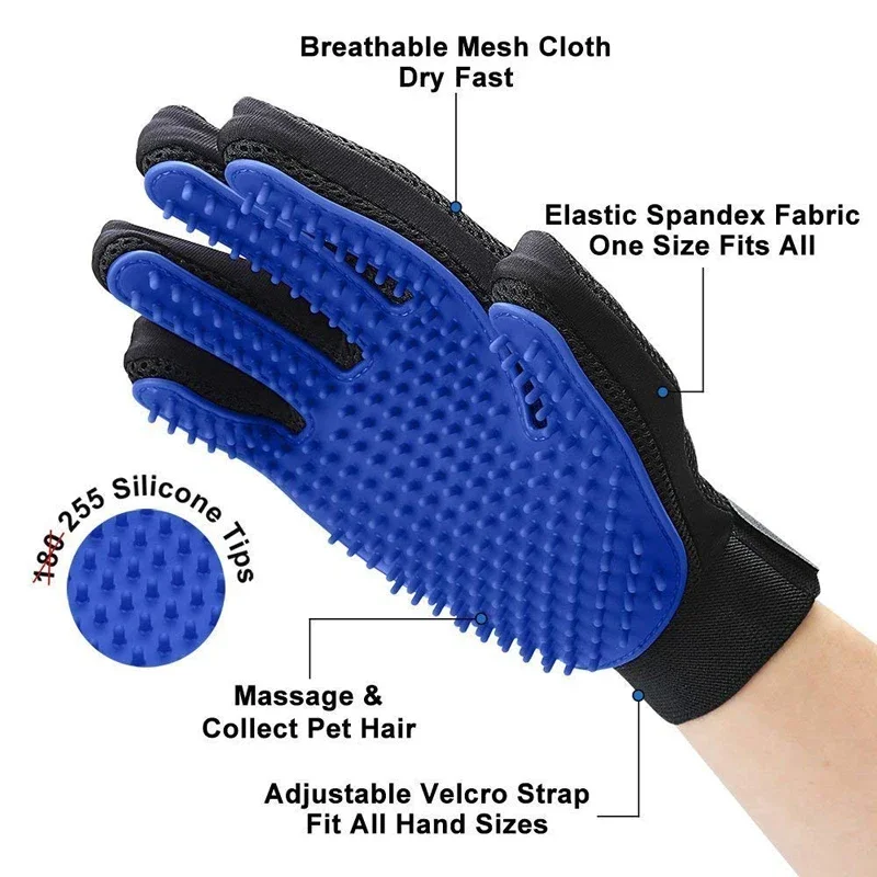 Silicone Pet Grooming Gloves C - Pet Supplies Grooming Hours 评论和价格