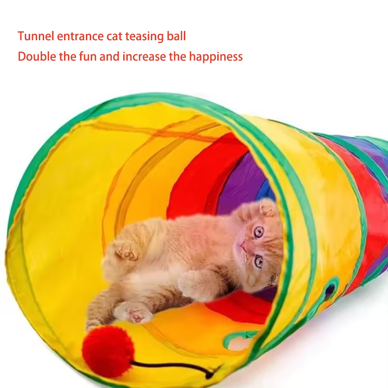 Rainbow Cat Tunnel Collapsible - Cat Tunnel Toy 评论和价格